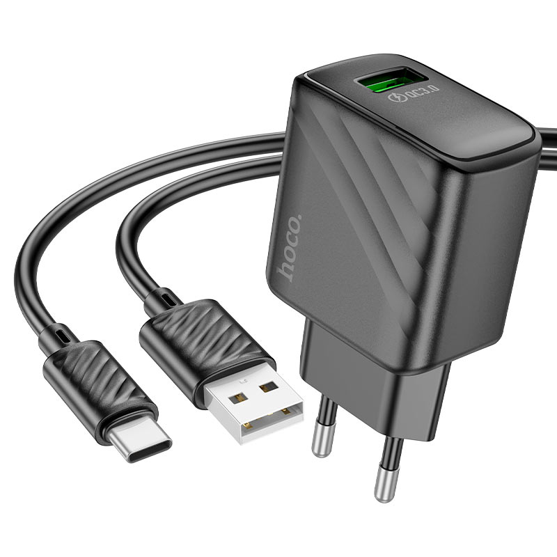 Wall charger “CS21A Rich” QC3.0 EU cable set