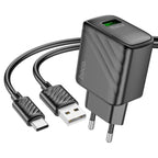 Wall charger “CS21A Rich” QC3.0 EU cable set