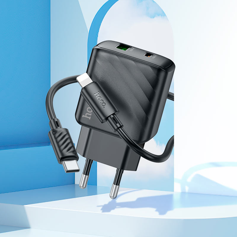 Wall charger “CS23A Sunlight” PD30W + QC3.0 EU cable set