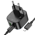 Wall charger “CS32A Rise” PD20W + QC3.0 EU cable set