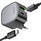 Wall charger “CS32A Rise” PD20W + QC3.0 EU cable set