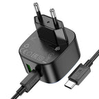 Wall charger “CS32A Rise” PD20W + QC3.0 EU cable set