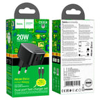 Wall charger “CS32A Rise” PD20W + QC3.0 EU cable set
