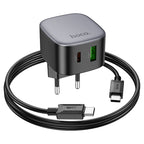 Wall charger “CS32A Rise” PD20W + QC3.0 EU cable set