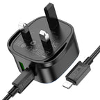 Wall charger “CS32B Rich” PD20W + QC3.0 UK cable set
