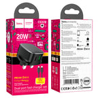Wall charger “CS32B Rich” PD20W + QC3.0 UK cable set