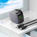 Wall charger “CS32B Rich” PD20W + QC3.0 UK cable set