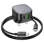 Wall charger “CS32B Rich” PD20W + QC3.0 UK cable set