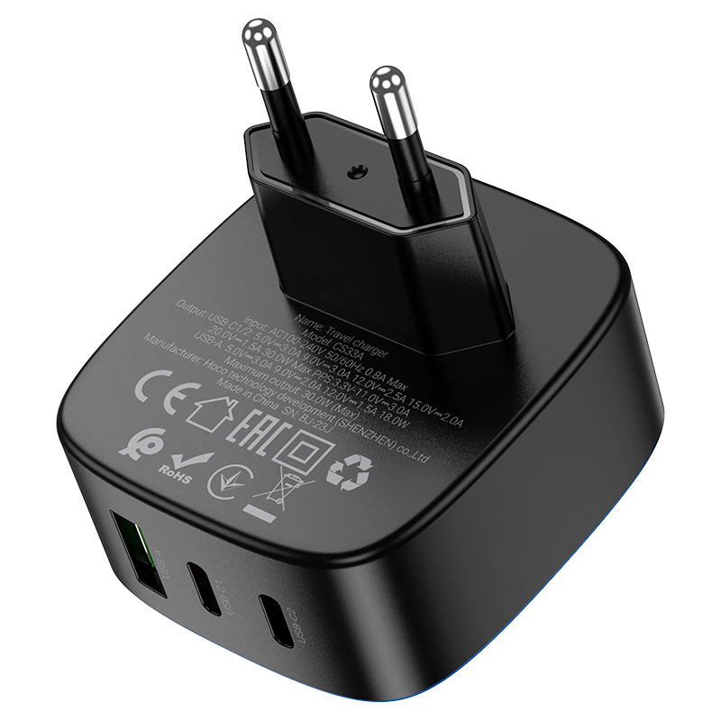 Wall charger “CS33A Amanecer” PD30W + QC3.0 EU cable set