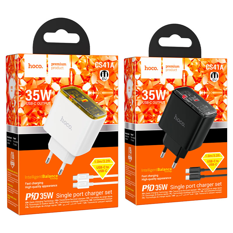 Wall charger “CS41A Smart” PD35W EU cable set