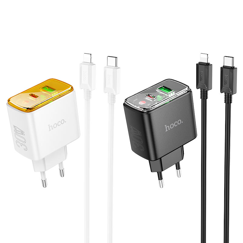 Wall charger “CS42A Smart” PD30W + QC3.0 EU cable set