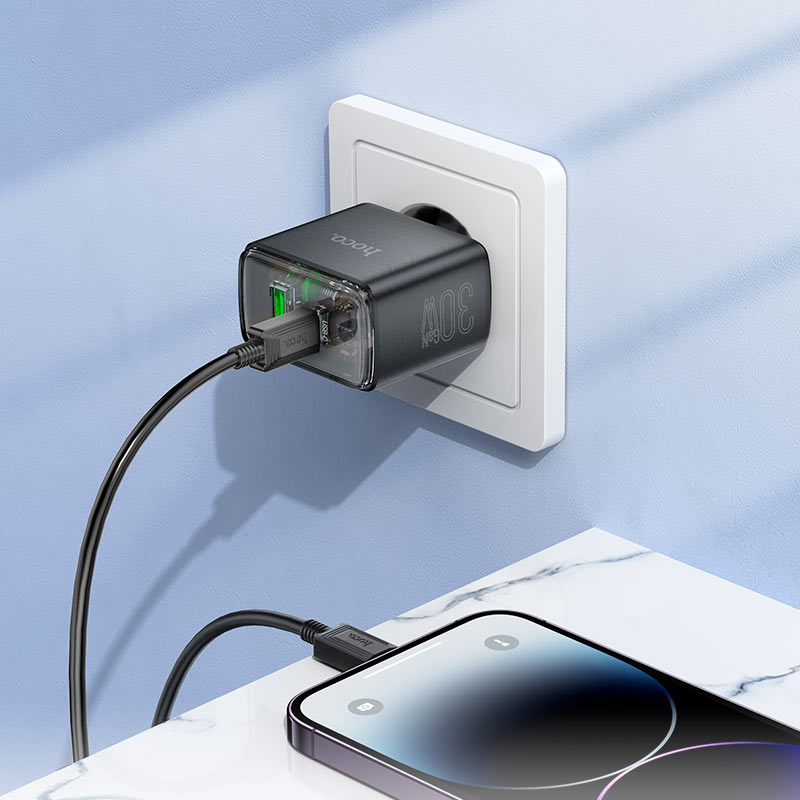 Wall charger “CS42A Smart” PD30W + QC3.0 EU cable set
