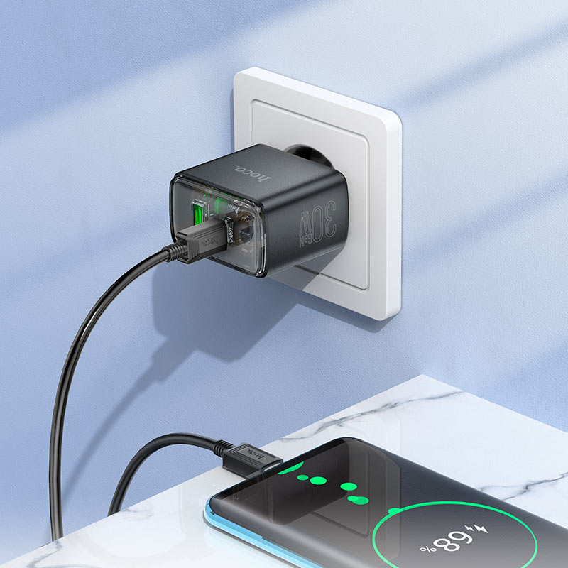 Wall charger “CS42A Smart” PD30W + QC3.0 EU cable set