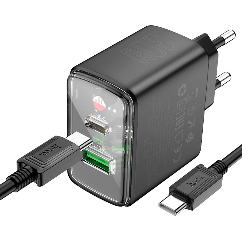 Wall charger “CS42A Smart” PD30W + QC3.0 EU cable set
