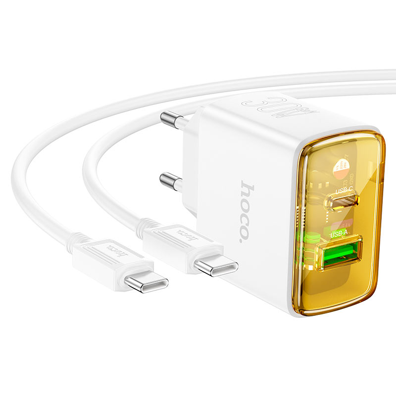 Wall charger “CS42A Smart” PD30W + QC3.0 EU cable set