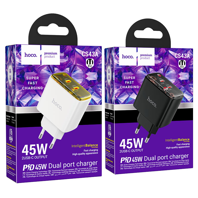 Wall charger “CS43A Smart” PD45W EU cable set