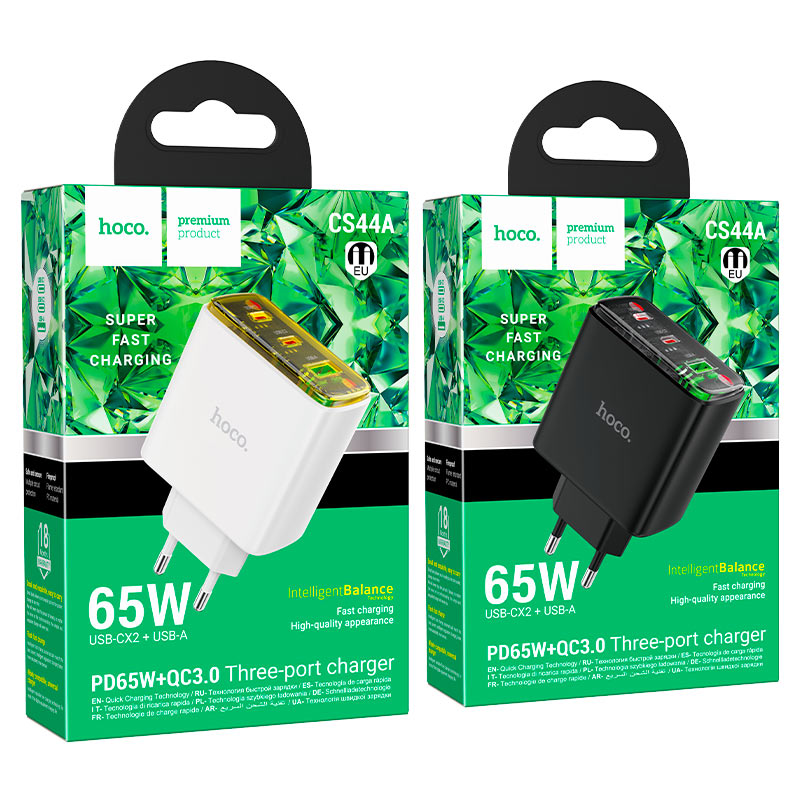 Wall charger “CS44A Smart” PD65W EU cable set