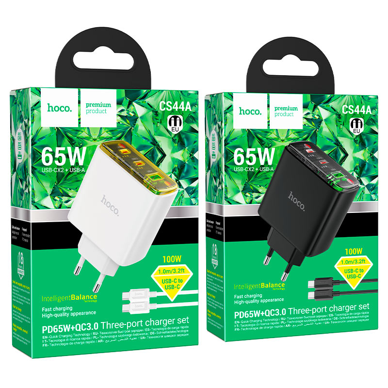 Wall charger “CS44A Smart” PD65W EU cable set