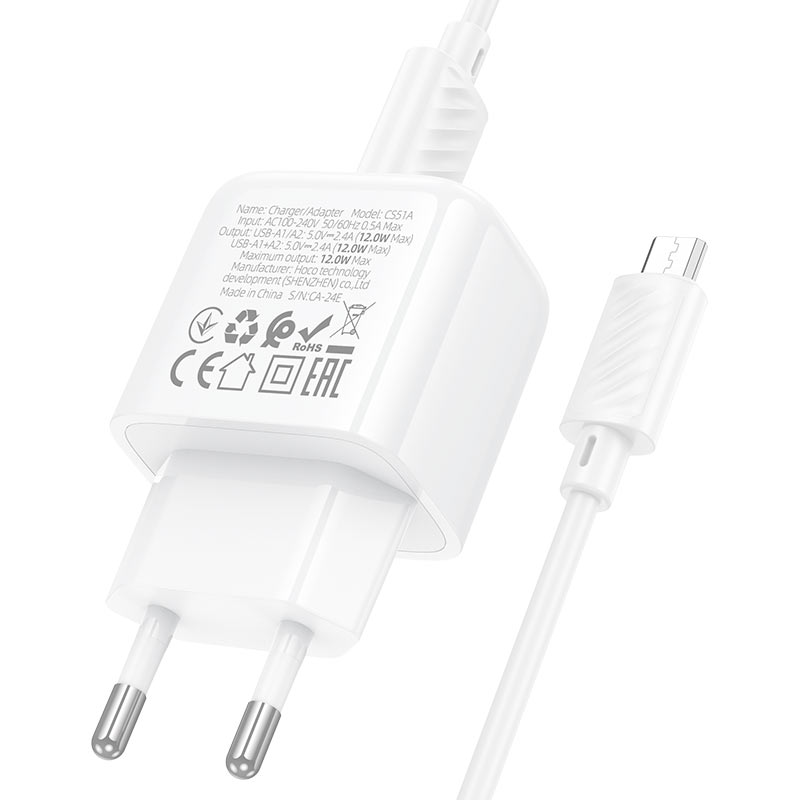 Wall charger “CS51A Surplus” EU cable set
