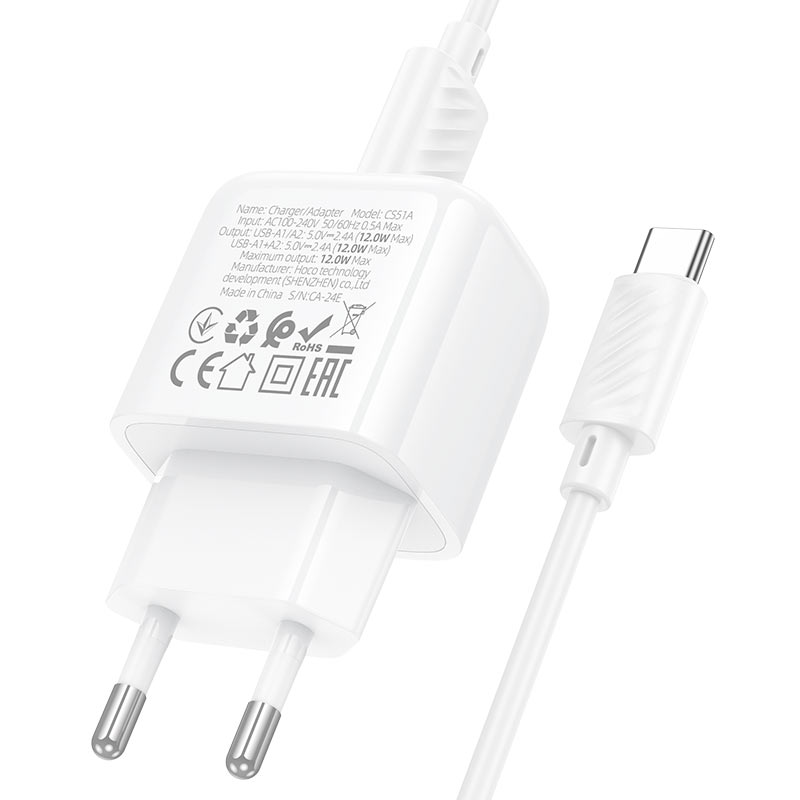 Wall charger “CS51A Surplus” EU cable set