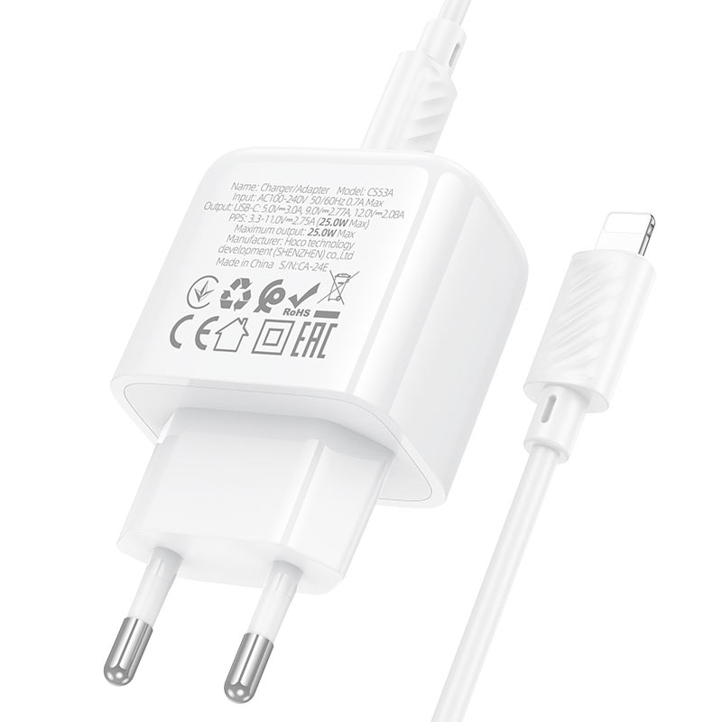 Wall charger “CS53A Surplus” PD25W EU cable set