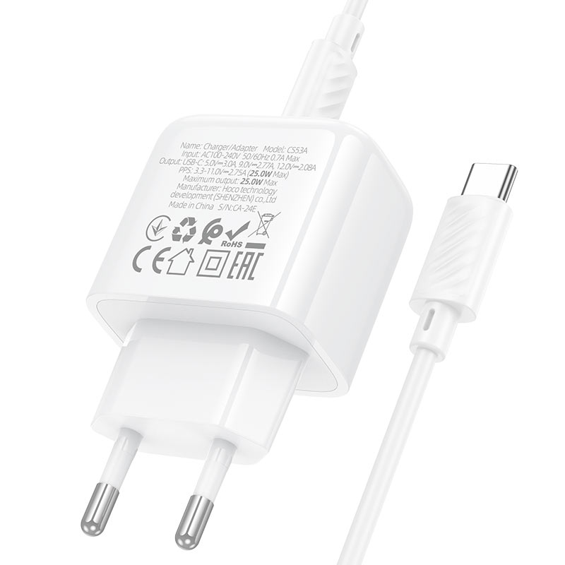 Wall charger “CS53A Surplus” PD25W EU cable set