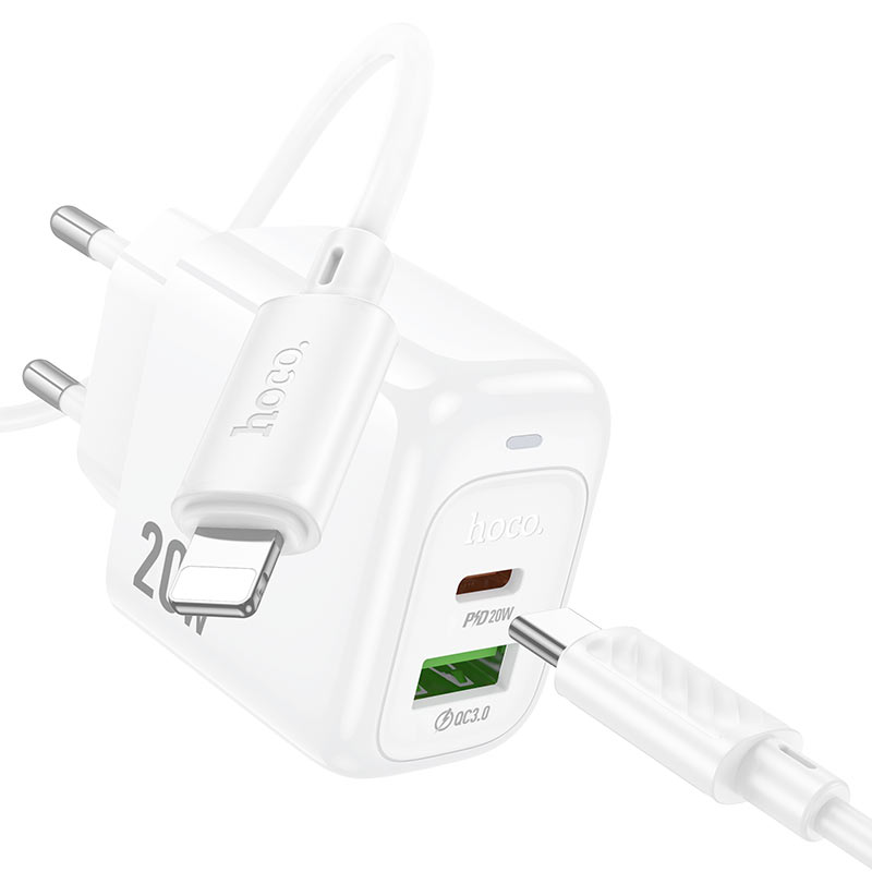 Wall charger “CS54A Surplus” PD20W + QC3.0 EU cable set