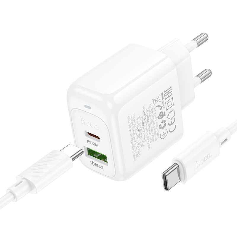 Wall charger “CS54A Surplus” PD20W + QC3.0 EU cable set