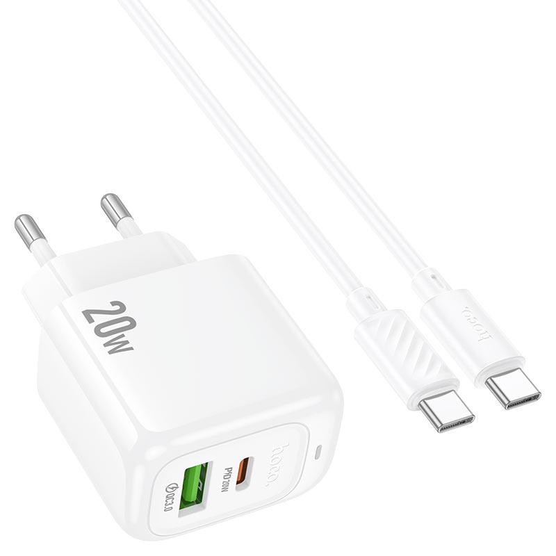 Wall charger “CS54A Surplus” PD20W + QC3.0 EU cable set