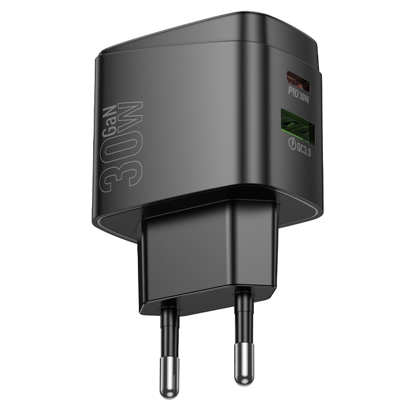 Wall charger “CS61A Bright” PD30W + QC3.0 EU cable set