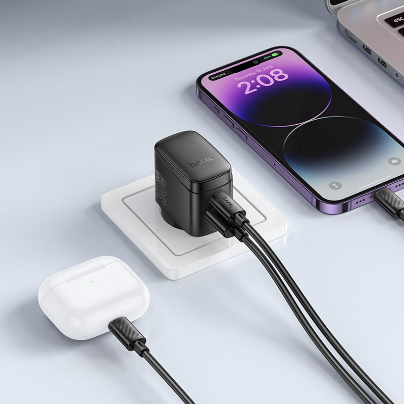 Wall charger “CS61A Bright” PD30W + QC3.0 EU cable set
