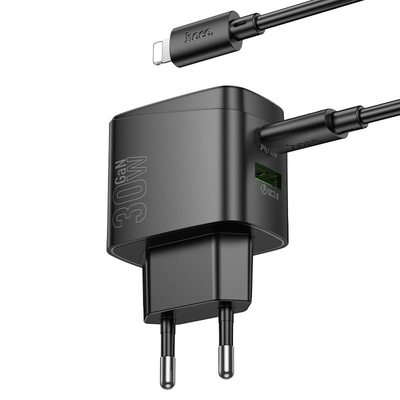 Wall charger “CS61A Bright” PD30W + QC3.0 EU cable set