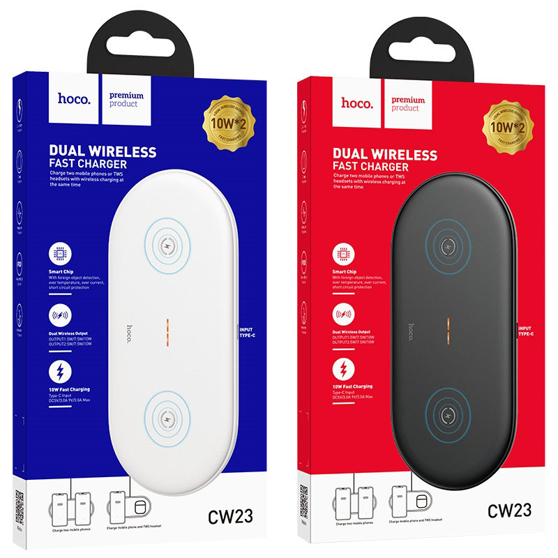 Wireless charger “CW23 Dual power” tabletop charging dock