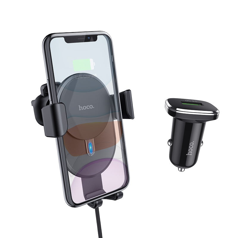Car wireless charger “CW25 Delight” set with QC3.0 charger