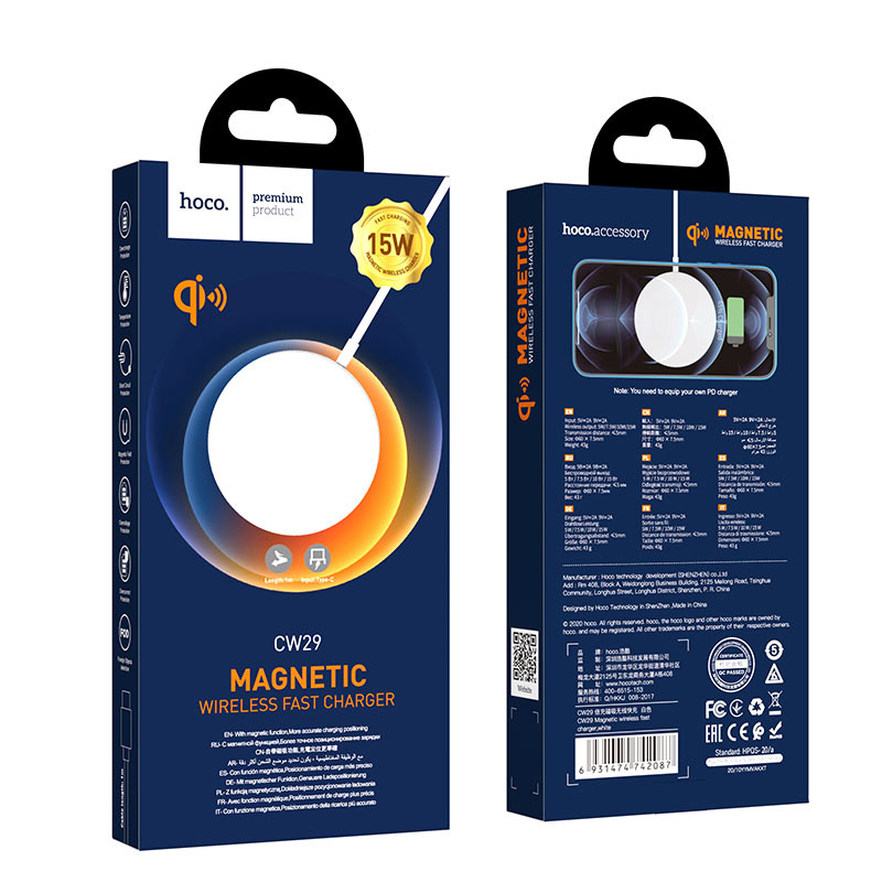 Wireless charger “CW29 Magnetic” 15W