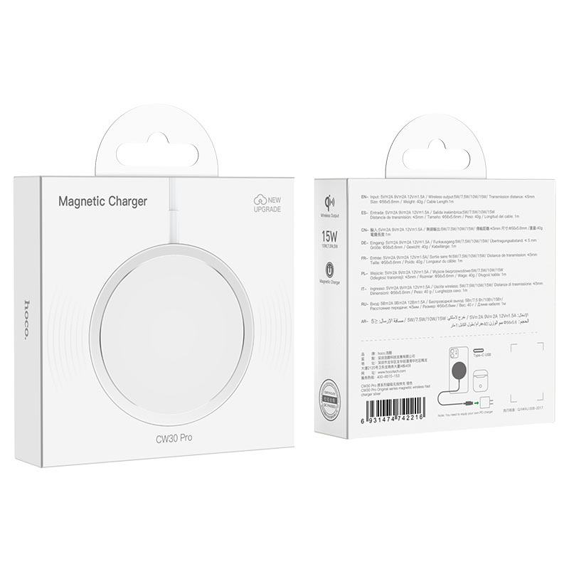 Wireless charger “CW30 Pro Original series”15W magnetic