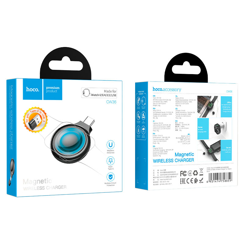 Wireless charger “CW36” for Apple Watch