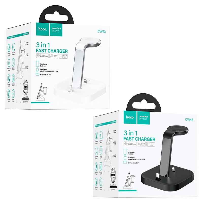 Wireless charger “CW43 Graceful” 3-in-1