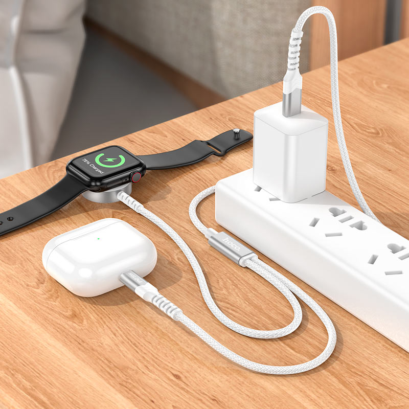 Wireless charger “CW54” 2-in-1 with charging cable
