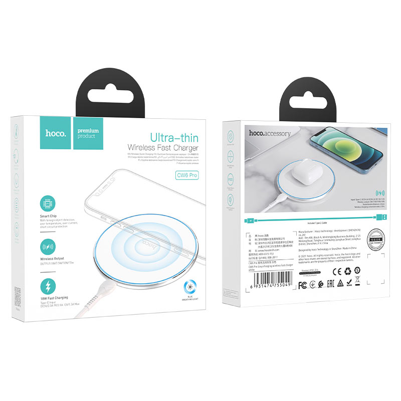 Wireless charger “CW6 Pro Easy” 15W