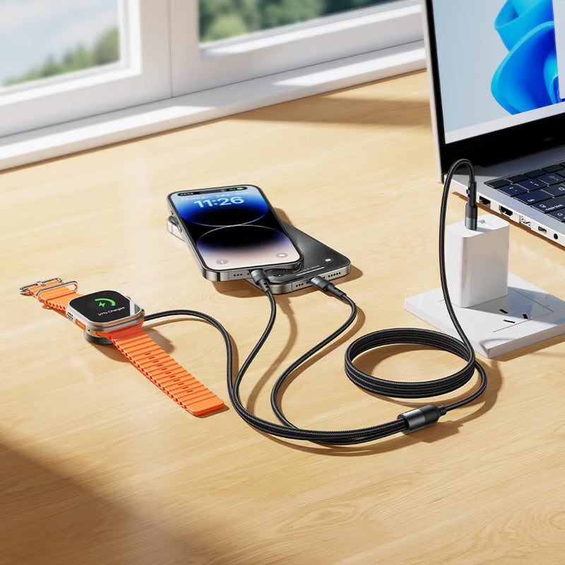 Wireless charger “CW64” 3-in-1 with charging cable