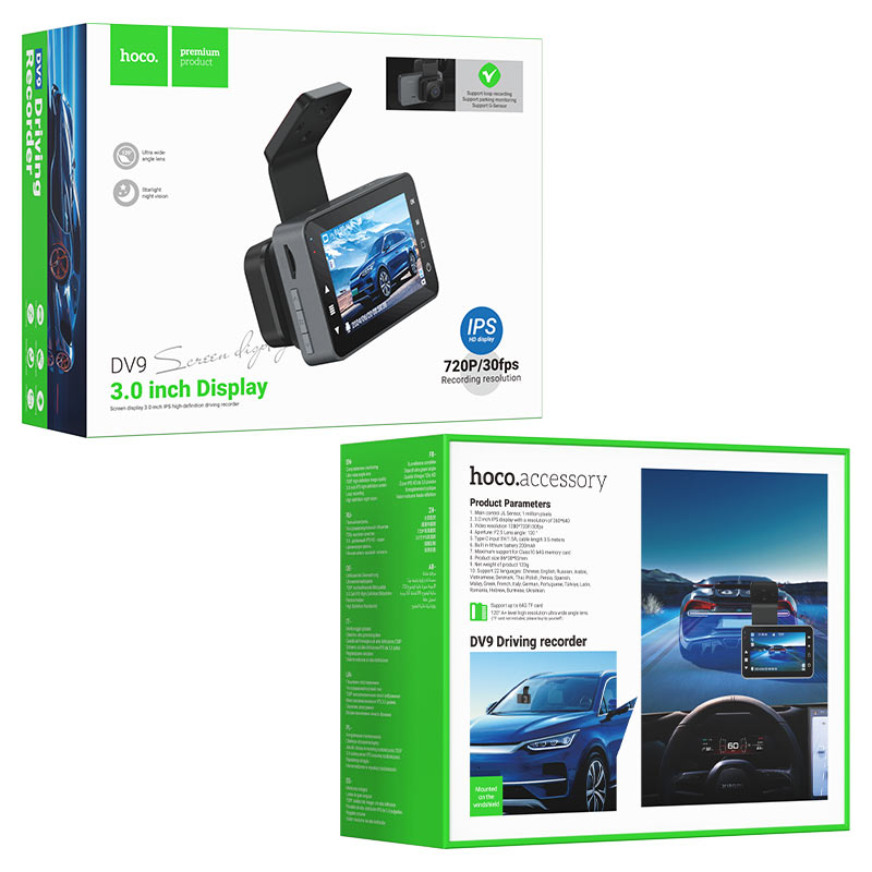 Dash cam “DV9” driving recorder