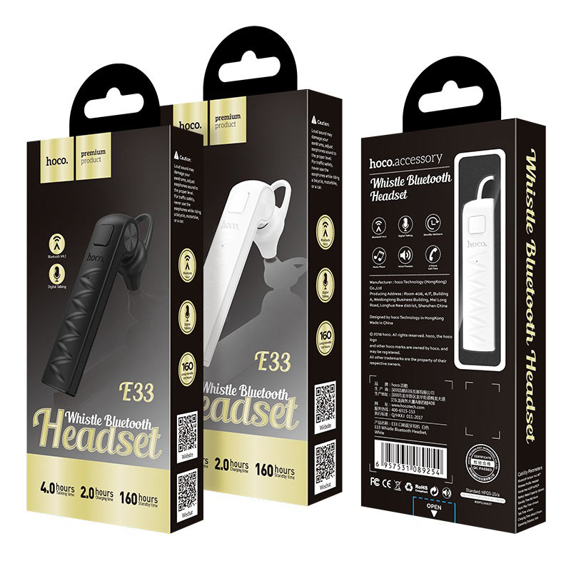 Wireless headset “E33 Whistle” earphone with mic