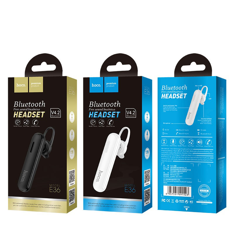 Wireless headset “E36 Free sound” earphone with mic