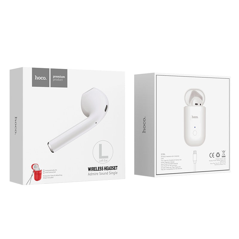 Wireless headset “E39L Mirth” left with silicone case