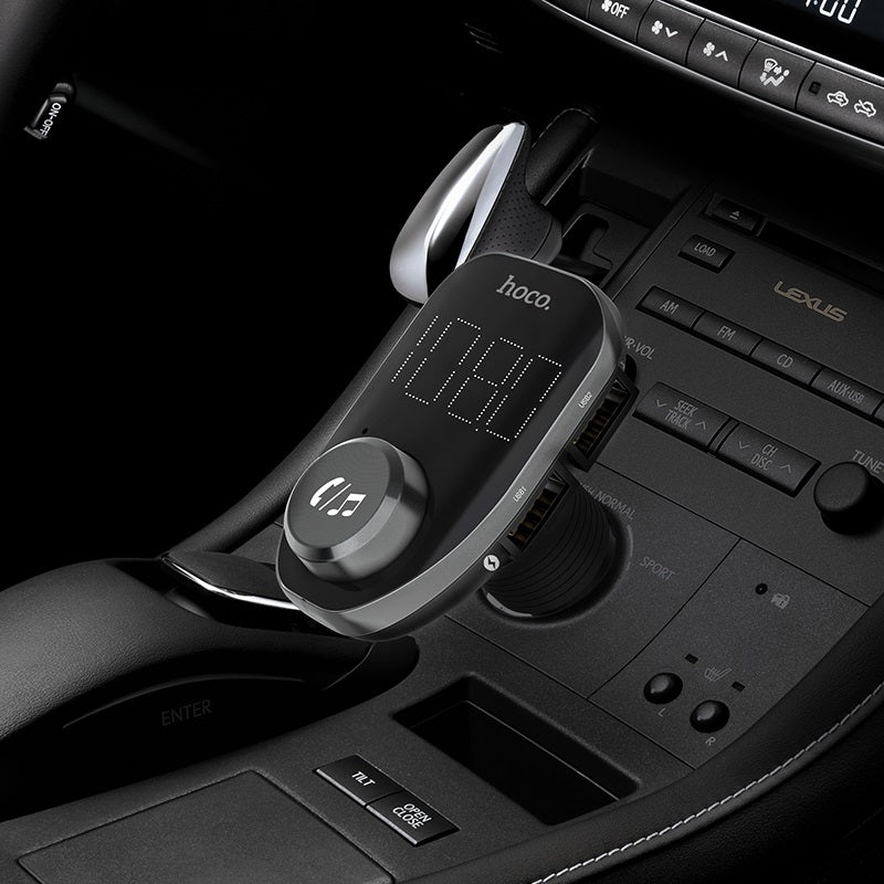 Car charger “E45 Happy route” with wireless FM transmitter