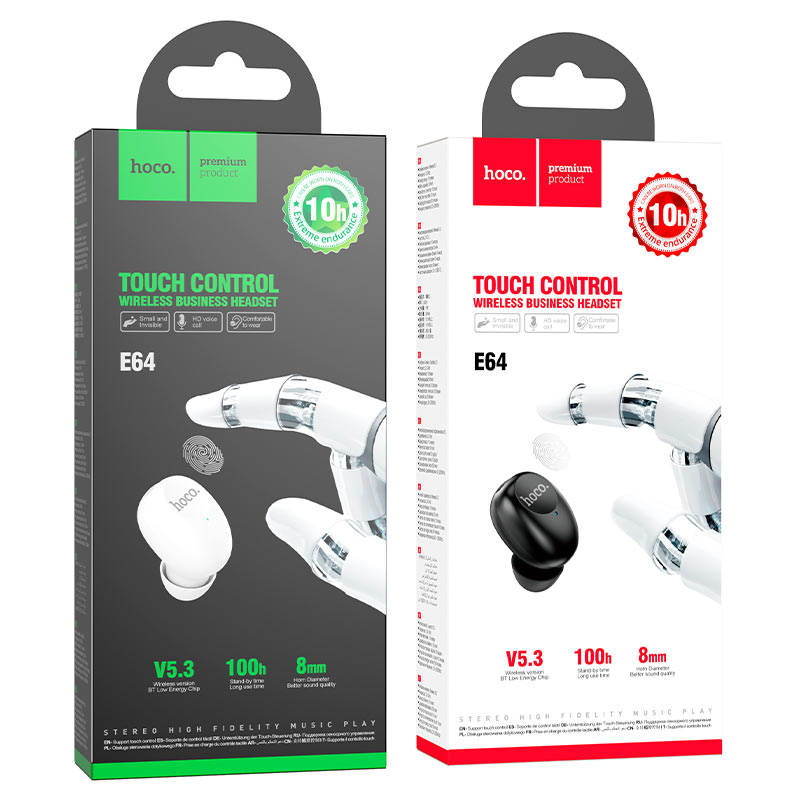 Wireless headset “E64” earphone with mic