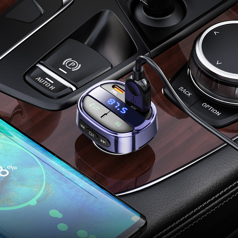 Car charger “E70” PD30W+QC3.0 with wireless FM transmitter