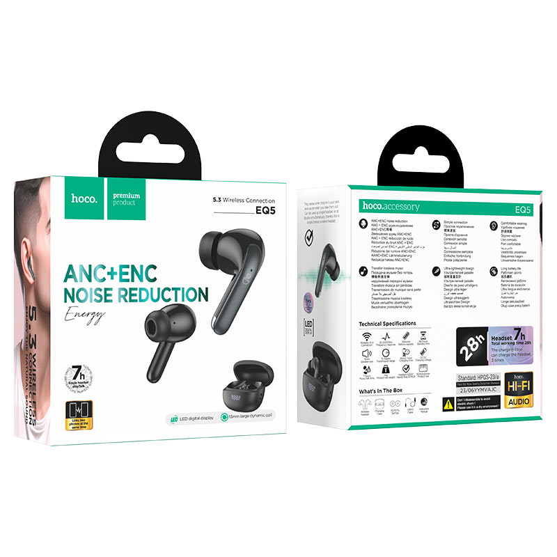 TWS headset “EQ5 Energy” ANC + ENC