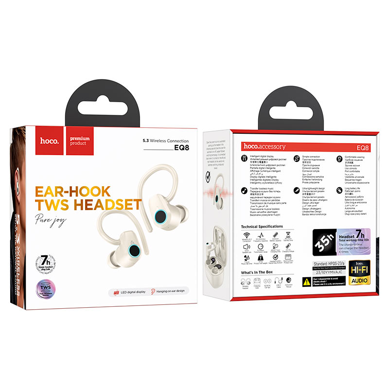 TWS headset “EQ8 Pure joy” ear-hook